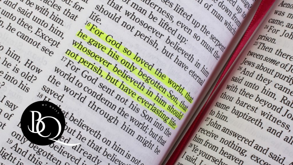Agape Love - Open Bible with John 3:16 highlighted