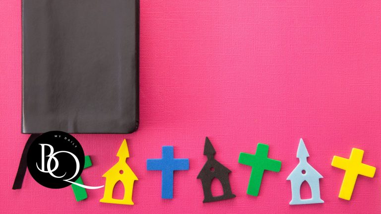 Craft materials and Bible for a family devotion setup