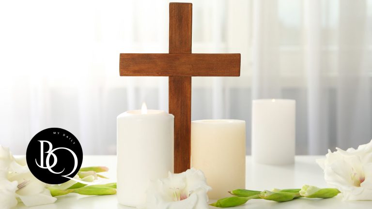 Serene image of a cross and candle inspiring fasting on Lent